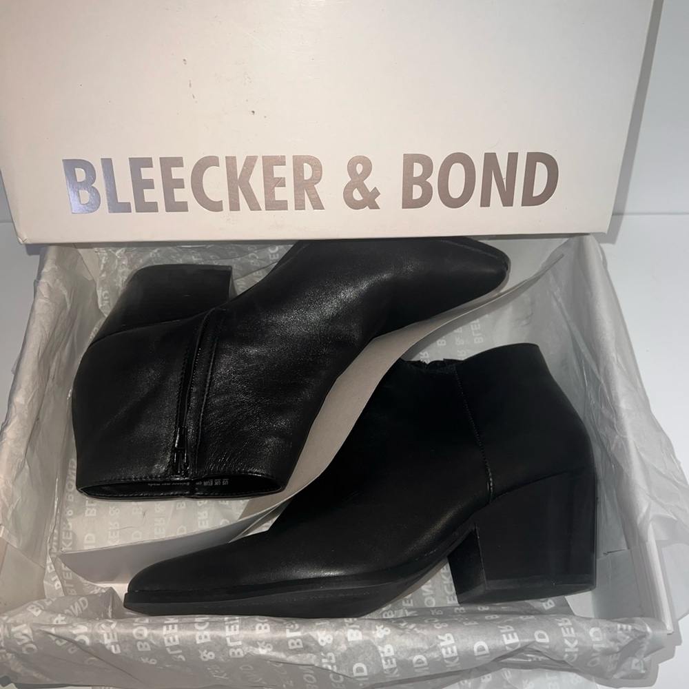 Pointed Toe Block Heel Ankle Bootie